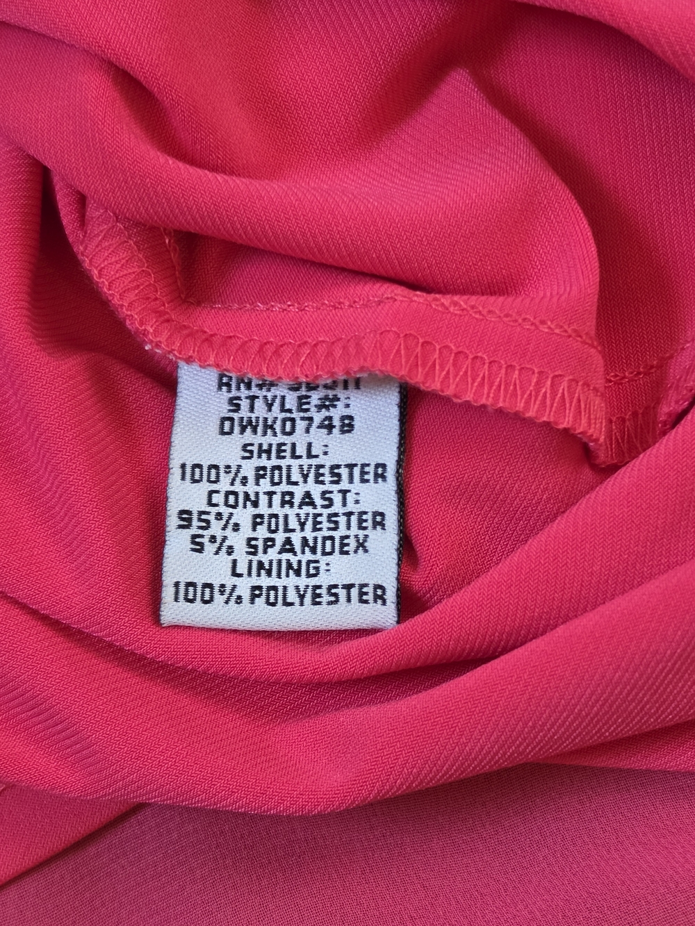 Melrose Sheer Overlay Swing Mini Shift Dress Womens 8 Bright Pink Sleeveless Flo - Picture 11 of 12